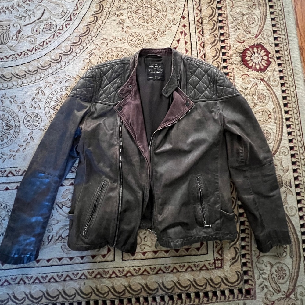 All saints convoy leather jacket